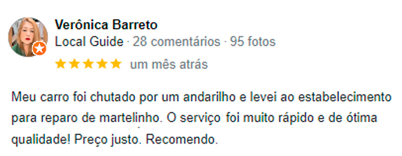 Avaliação clientes Nunes Martelinho Sorocaba 1.